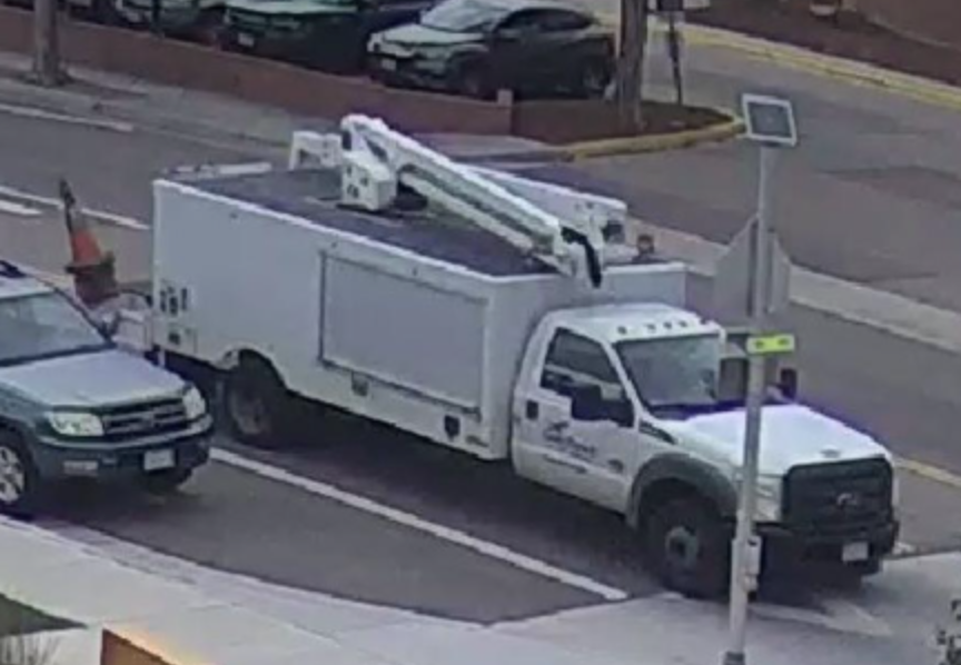 White Utility Truck
